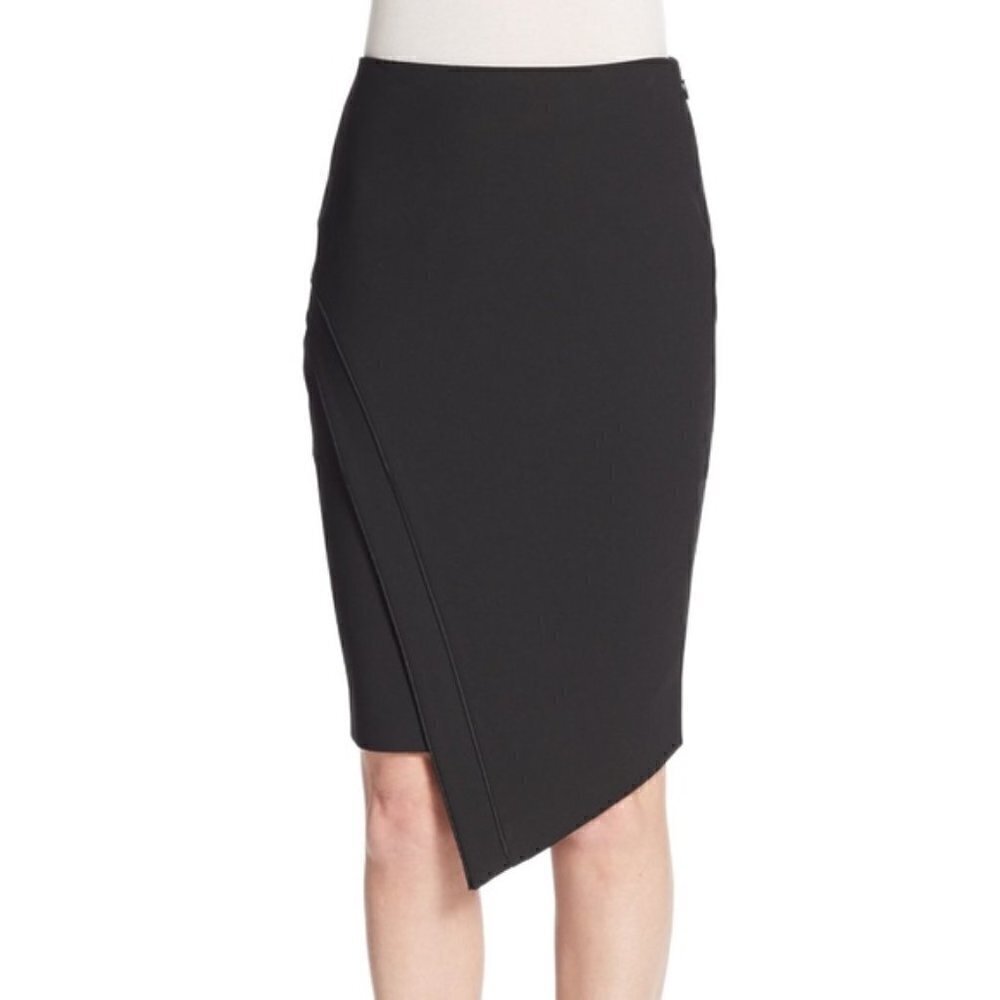 Elizabeth & James asymmetrical black pencil skirt size 2